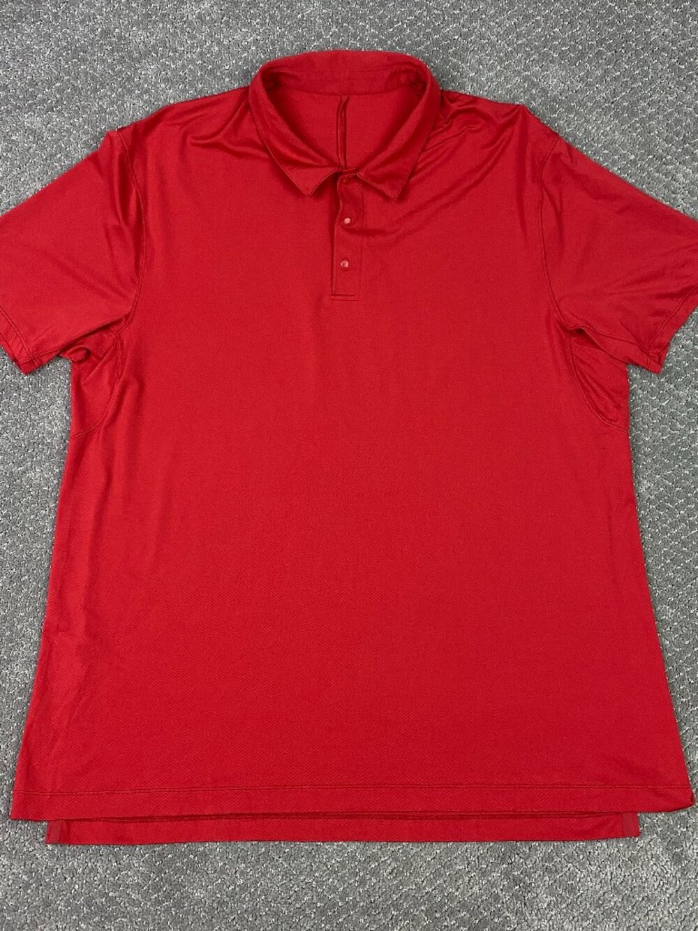Lululemon Evolution Polo Shirt Mens 2XL Red Performance